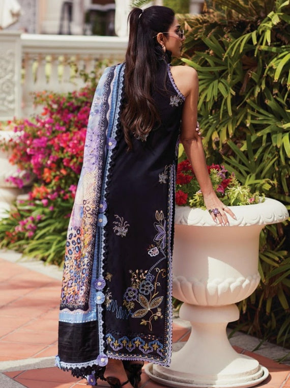 WES By Farah Talib Aziz Luxury Unstitched Lawn Collection 2025 (FTA-05)