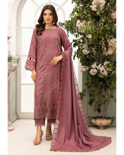 Shaista Festive Sami Peach Embroidered 3 Piece Suit with Full Embroidered Dupatta