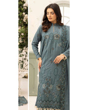 Shaista Festive Sami Peach Embroidered 3 Piece Suit with Full Embroidered Dupatta