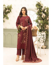 Shaista Festive Sami Peach Embroidered 3 Piece Suit with Full Embroidered Dupatta