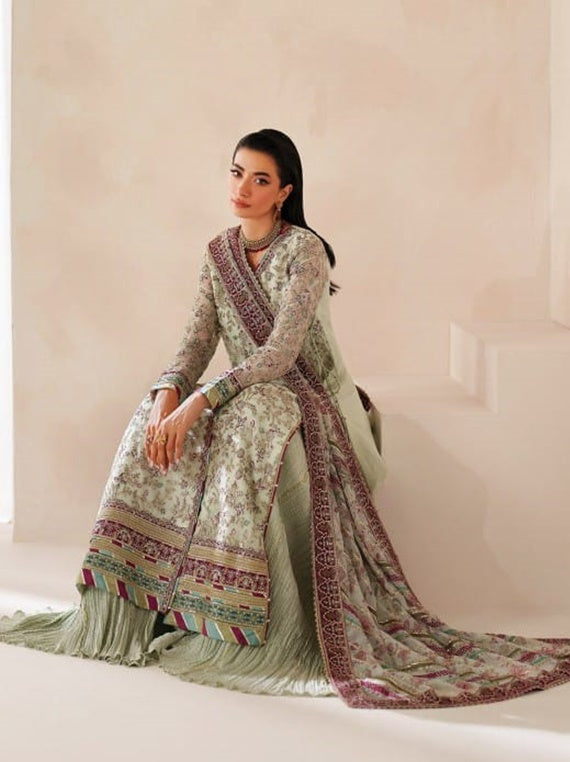 Xenia Luxury Embroidered Chiffon Unstitched Collection (ZALEH)