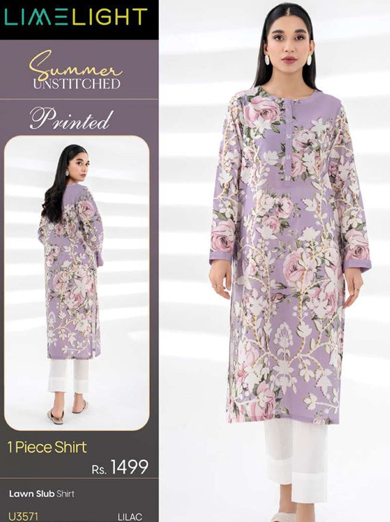 Limelight Printed Lawn Collection 2025 Vol-01 (U3571 Lilac)