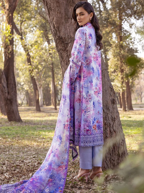 Shaista Chikankari Lawn Collection 2025 (D-13)