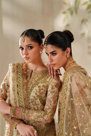 Luxury Embroidered Zarri Net Dress with Embroidered Dupatta & Silk Trouser – Unstitched Wedding Collection
