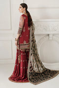 Luxury 10-Piece Embroidered Net & Velvet Unstitched Suit | Neckline Patch, Velvet Sleeve & Front Back Patches | Embroidered Net Dupatta & Silk Trouser | Premium Women's Festive Wear