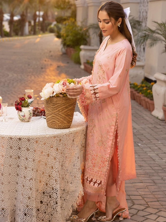 Shaista Festive Embroidered Lawn Collection 2025 (D-15)