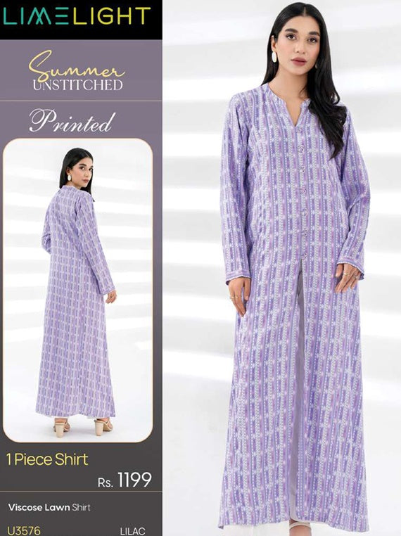 Limelight Printed Lawn Collection 2025 Vol-01 (U3576 Lilac)