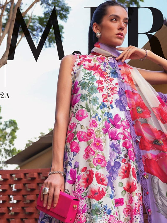 3 Piece Unstitched Embroidered Lawn Suit (MPT-29-2A)