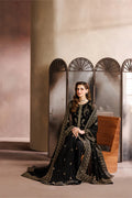 Sequins Embroidered Chiffon 2-Panel Shirt Suit with Raw Silk Trouser, Embroidered Dupatta & Laces