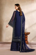 Sequins Embroidered Chiffon 3-Piece Suit | Raw Silk Trouser & Dupatta