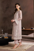 Sequins Embroidered Chiffon 3-Piece Suit with Embroidered Dupatta & Laces (ZYR-SUNEHRI-08)