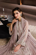 Sequins Embroidered Chiffon 3-Piece Suit with Embroidered Dupatta & Laces (ZYR-SUNEHRI-08)