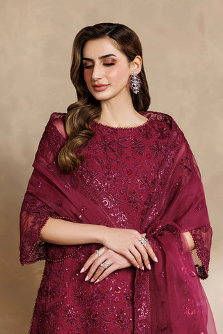 Sequins Embroidered Organza Suit | Hand Embellished & Raw Silk Trouser