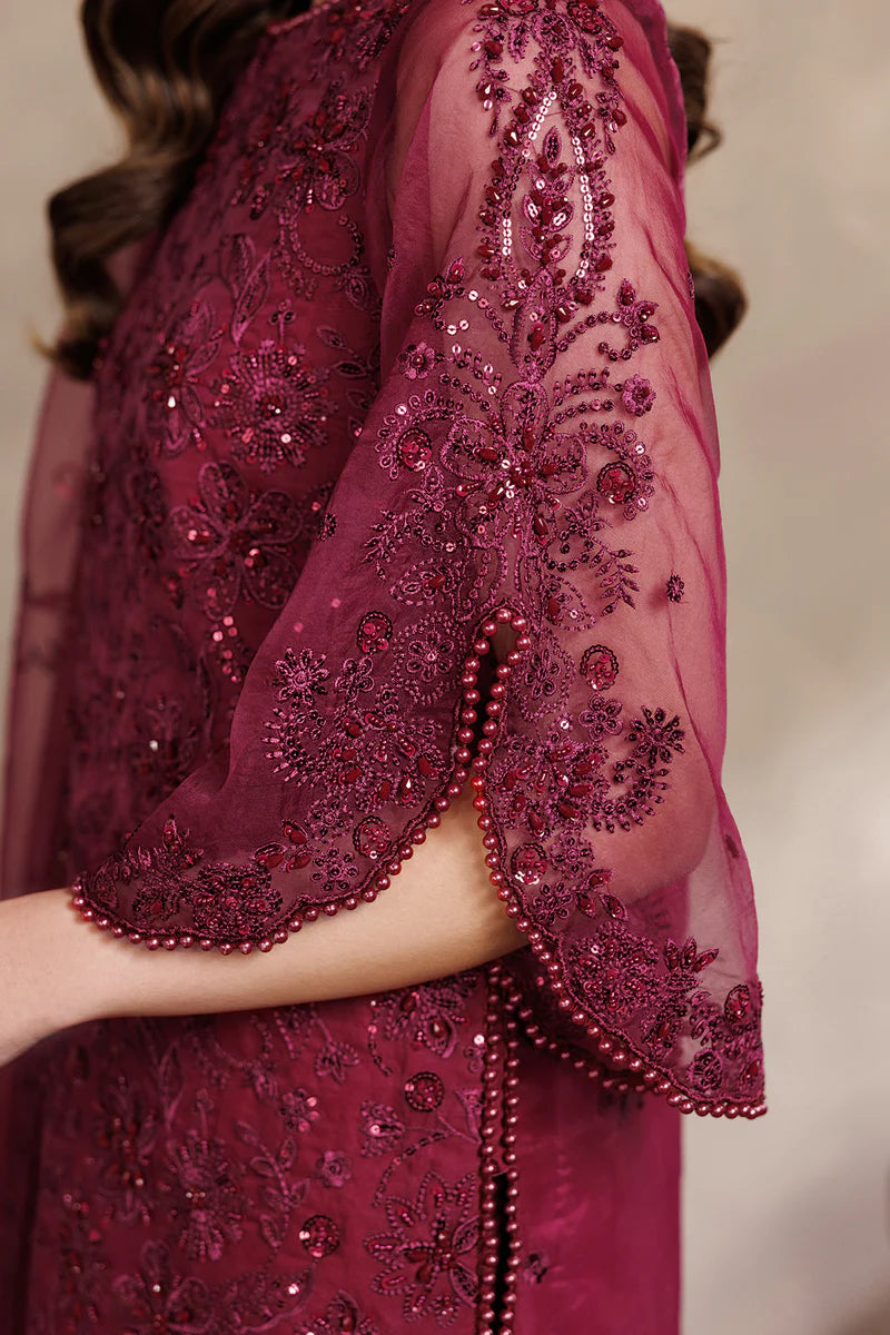 Sequins Embroidered Organza Suit | Hand Embellished & Raw Silk Trouser