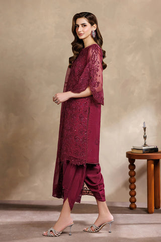 Sequins Embroidered Organza Suit | Hand Embellished & Raw Silk Trouser