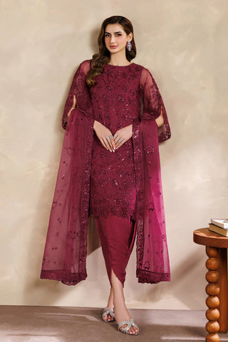 Sequins Embroidered Organza Suit | Hand Embellished & Raw Silk Trouser