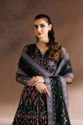 Sequins Embroidered Net Kalli Suit | Raw Silk Trouser & Multi-Color Laces