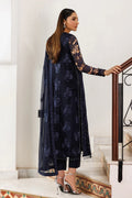 Embroidered Chiffon 3-Piece Suit | Dyed Raw Silk Trouser & Dupatta