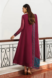Embroidered Chiffon 3-Piece Suit | Dyed Raw Silk Trouser & Dupatta