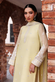 Hand Embellished Embroidered Chiffon Suit | Raw Silk Trouser & Dupatta