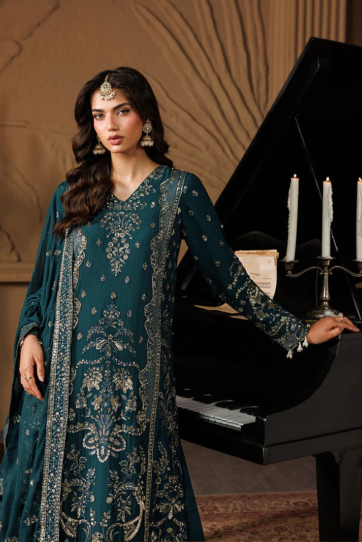 Emaan Adeel Chiffon Embroidered Party Wear Dress | Luxury Pakistani Designer Suit