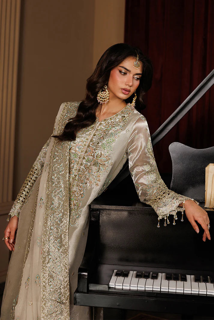 Emaan Adeel Mesoury Party Wear Dress | Handmade Embroidered Pakistani Luxury Suit