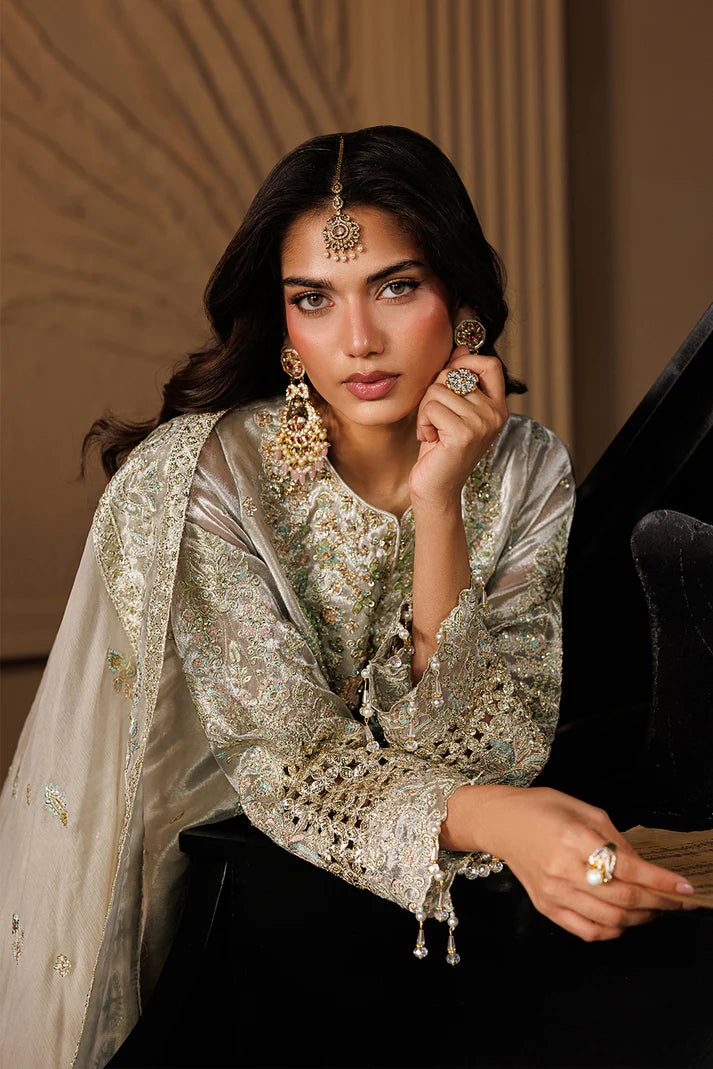 Emaan Adeel Mesoury Party Wear Dress | Handmade Embroidered Pakistani Luxury Suit