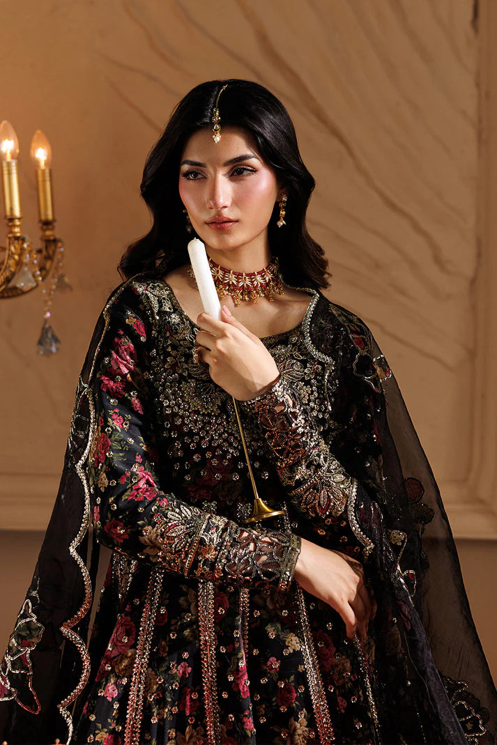 Emaan Adeel Chiffon Digital Print Party Wear Dress | Embroidered Pakistani Luxury Suit