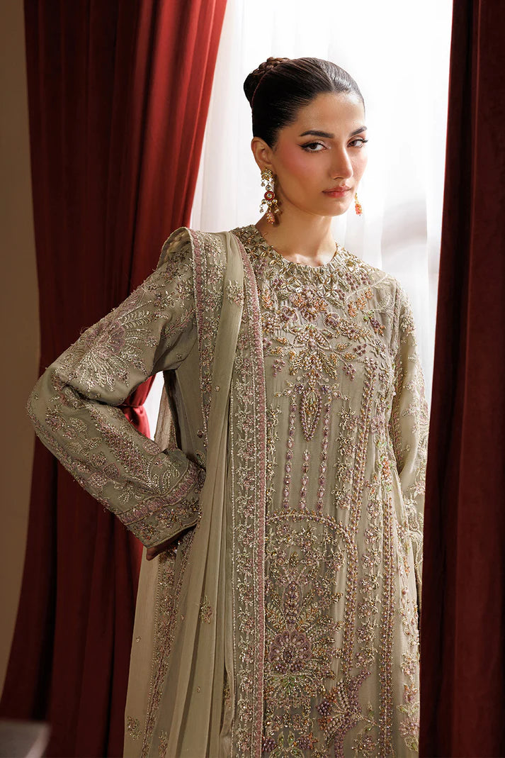Emaan Adeel Chiffon Embroidered Party Wear Dress | Luxury Handmade Pakistani Suit