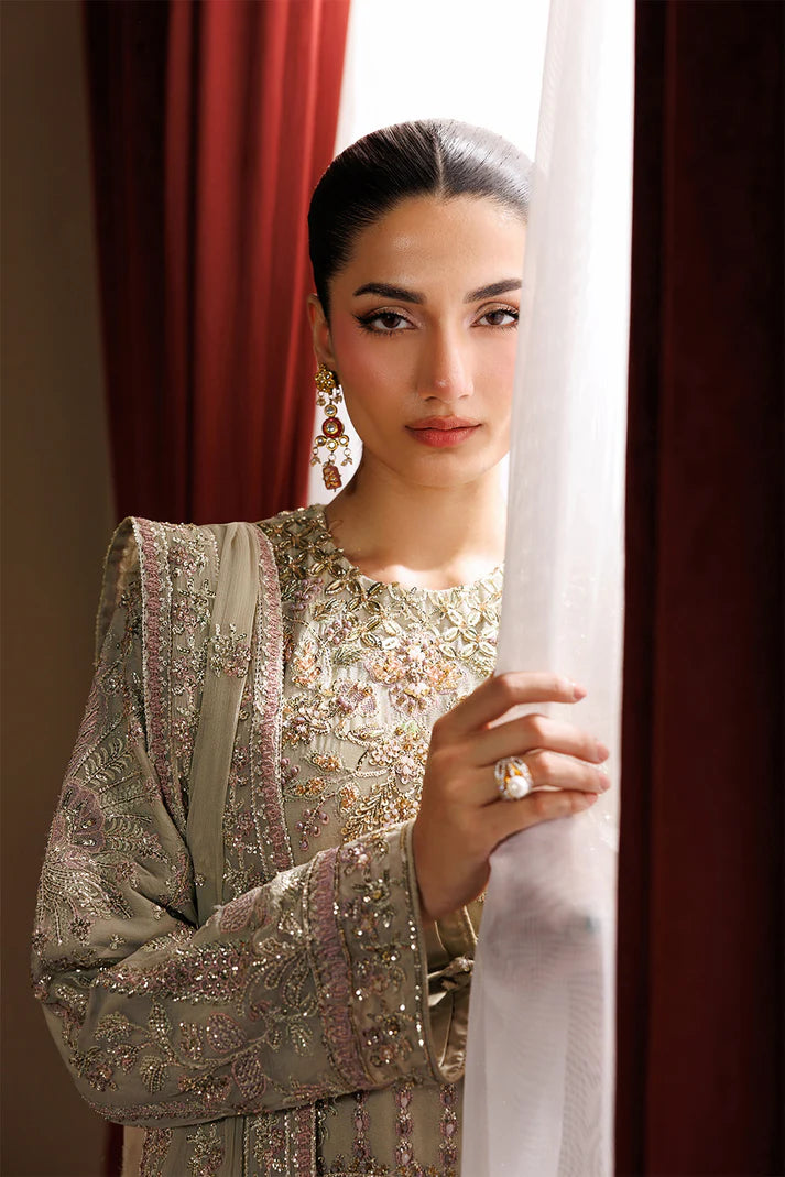 Emaan Adeel Chiffon Embroidered Party Wear Dress | Luxury Handmade Pakistani Suit