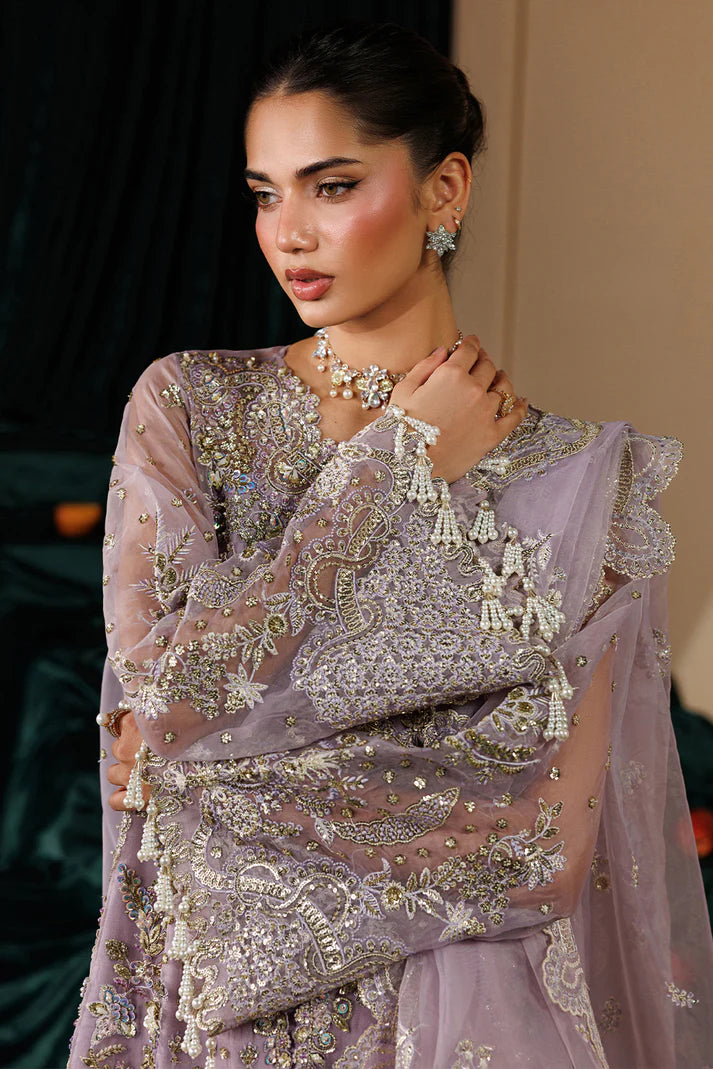 Emaan Adeel Organza Embroidered Party Wear Dress | Handmade Luxury Pakistani Suit