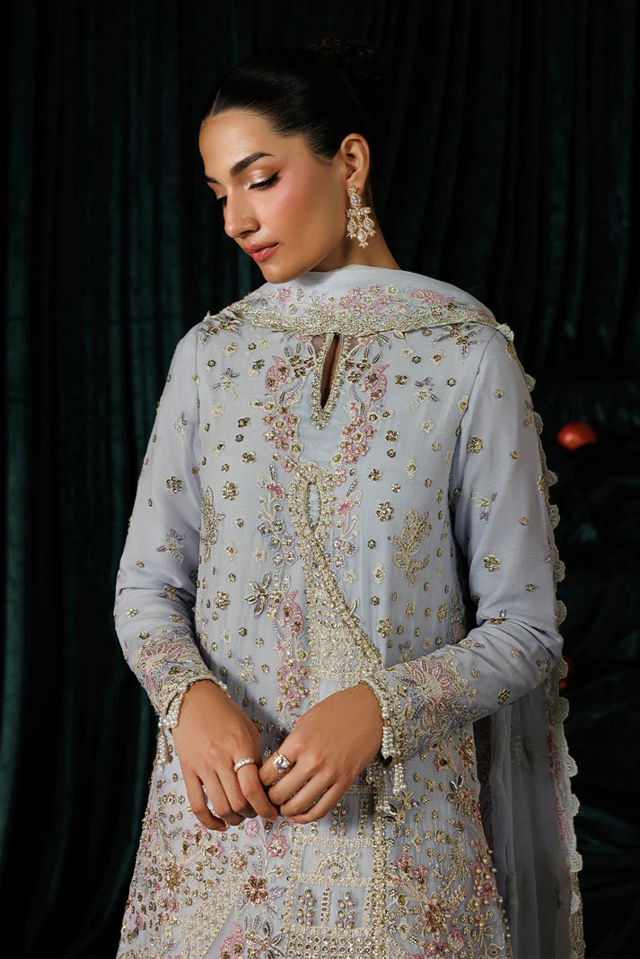 Emaan Adeel Chiffon Embroidered Party Wear Dress | Luxury Handmade Pakistani Suit