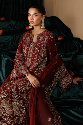 Emaan Adeel Organza Party Wear Dress | Handmade Embroidered Pakistani Luxury Suit