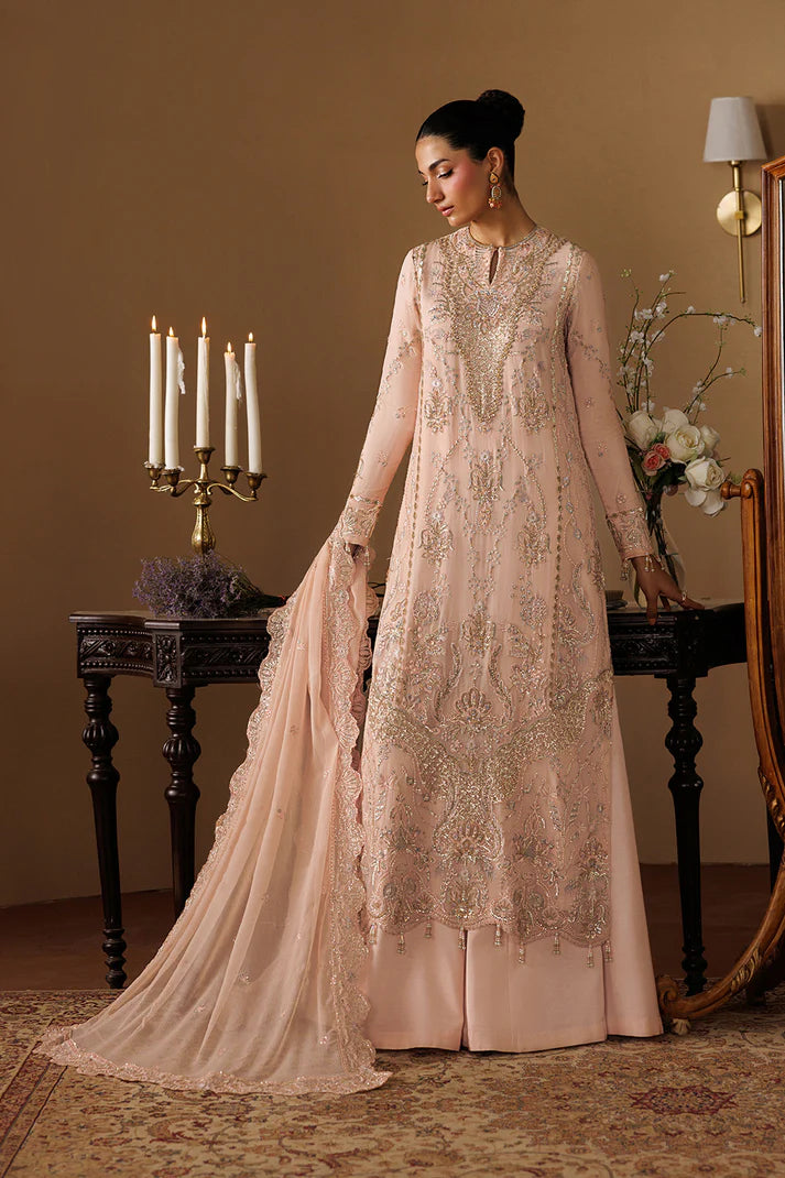Emaan Adeel Chiffon Party Wear Dress | Hand Made Embroidered Pakistani Luxury Suit