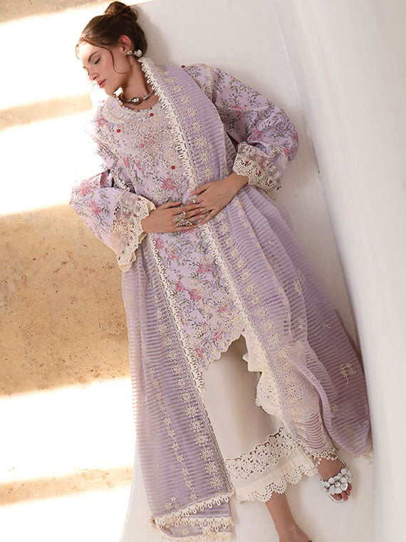 AJR Printkari Lawn Collection 2025 (AJR-PK-01 Pearl)