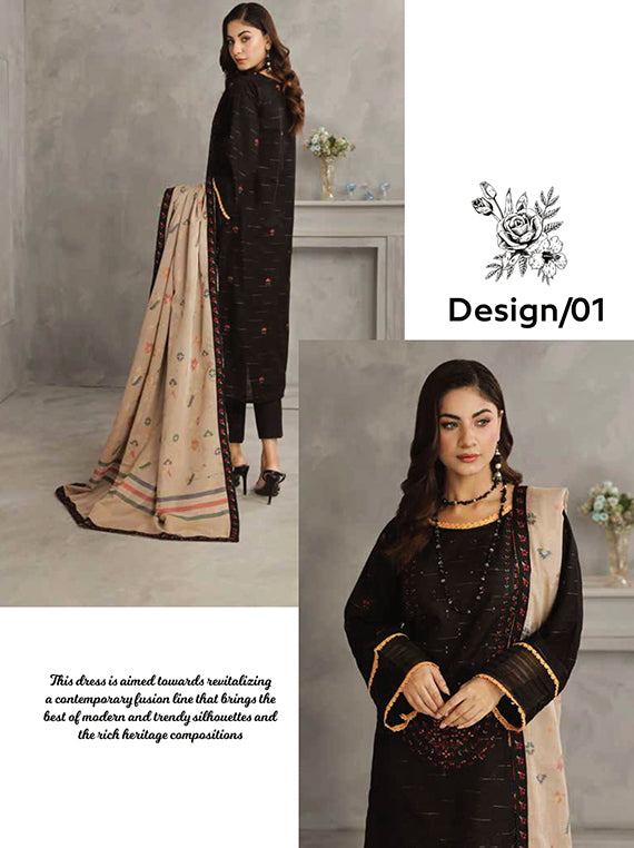 Alif Khaddar Collection 2024 Vol-57 (Design-01)