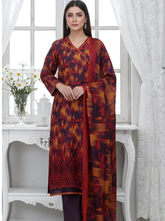 Shaista lawn digital print Embroidered  Collection 2026 (D-501)