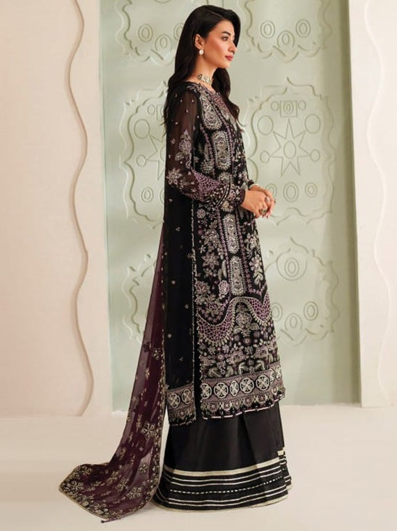 Xenia Luxury Embroidered Chiffon Unstitched Collection (AYAT)