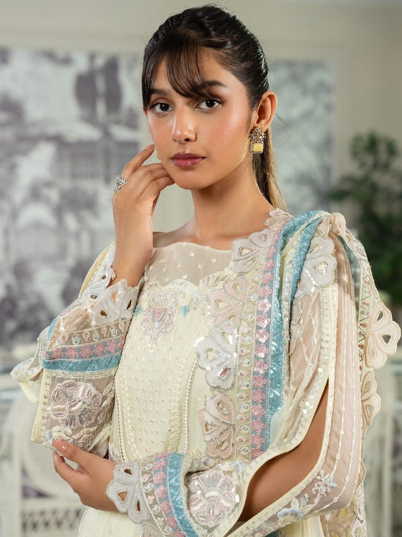 Zebtan By Mahroosh Embroidered Chiffon Collection 2025 (ZM-01)