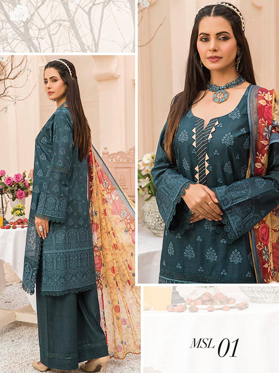 Munira Designer Stitched Eid Collection 2024 (MSL-01)