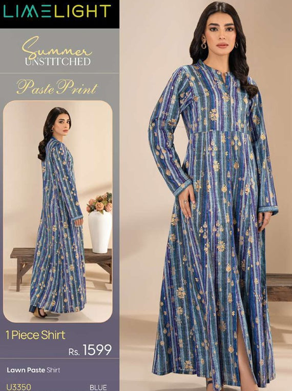 Limelight Printed Lawn Collection 2025 Vol-01 (U3350 Blue)