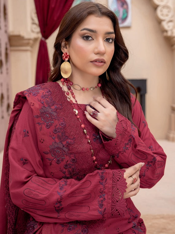 Zauq fancy peach leather embroidered Collection By Riaz Arts (D-01)