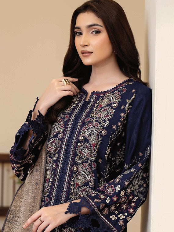 Enzah By Johra Embroidered Fancy Peach Leather Collection (D-03)