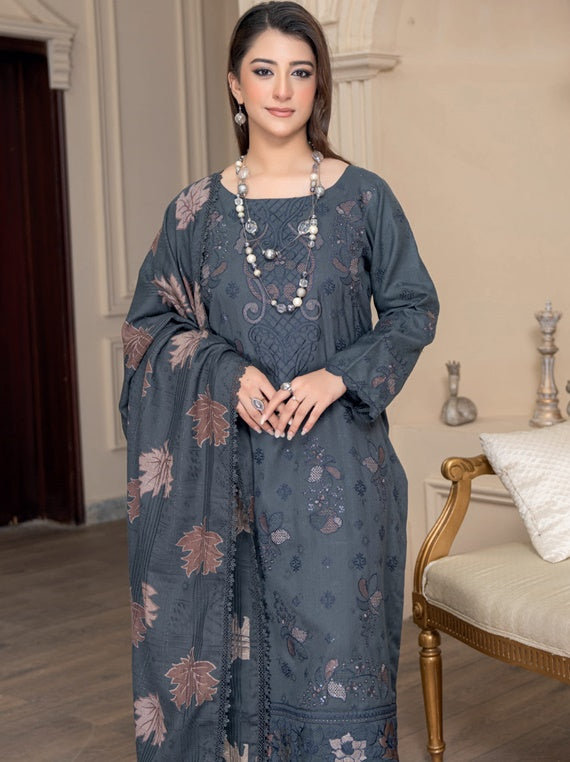 Bandhan premium embroidered dhanak Winter Collection (D-01)