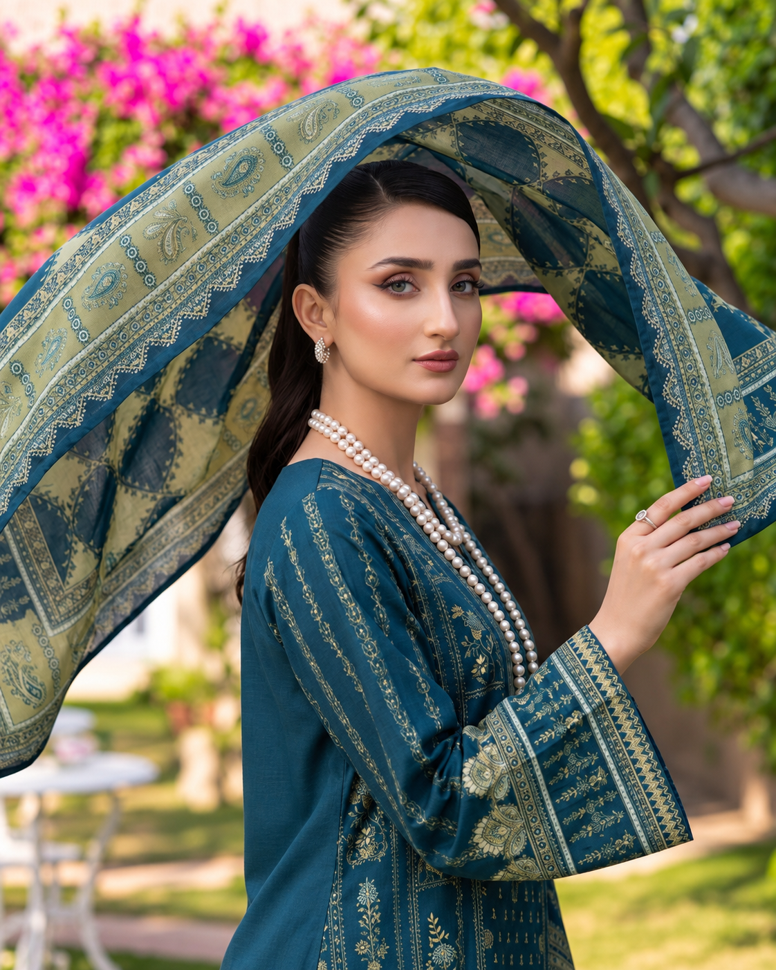 Rang By Motifz Digital Premium Printed Linen Suit with Linen Dupatta