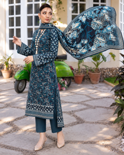 Rang By Motifz Digital Premium Printed Linen Suit with Linen Dupatta