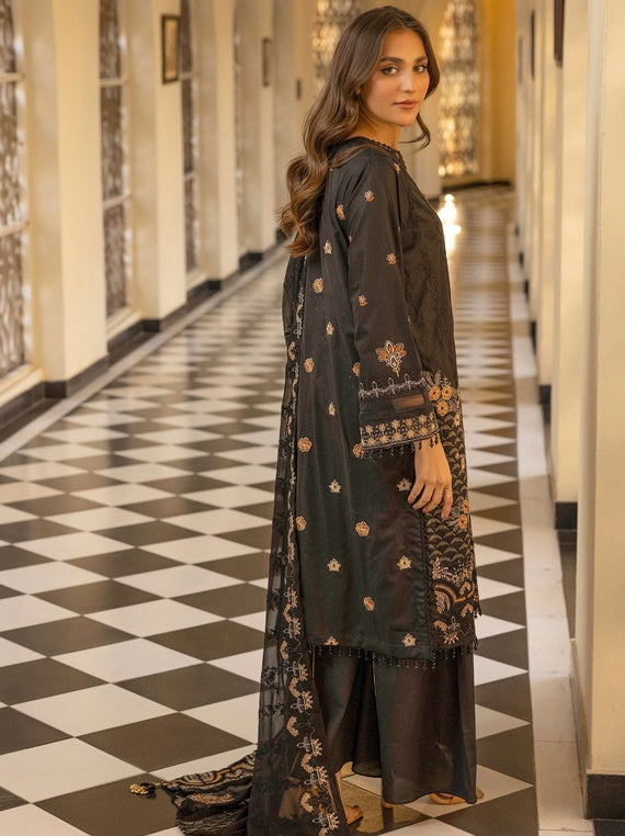 Shaista Festive Embroidered Lawn Collection 2025 (D-24)