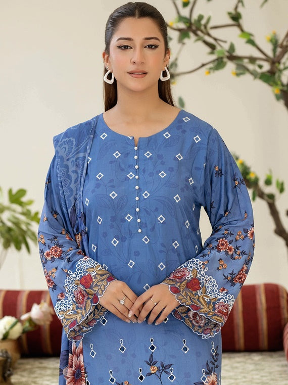 SHEHNEELA By Johra,  Embroidered Staple Slub Winter Collection (JW-268)
