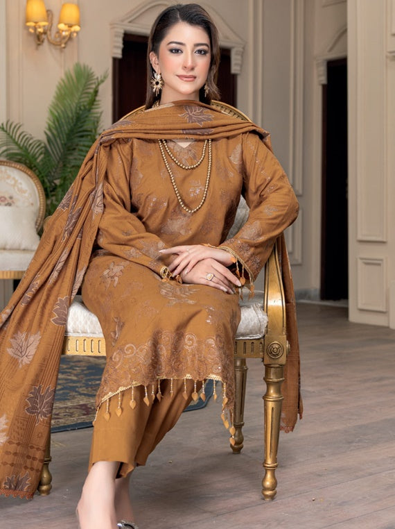 Bandhan premium embroidered dhanak Winter Collection (D-02)