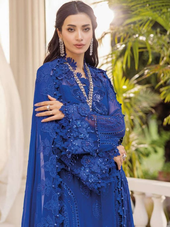 Maria B Embroidered Chiffon Collection 2025 (MPC-25-103)